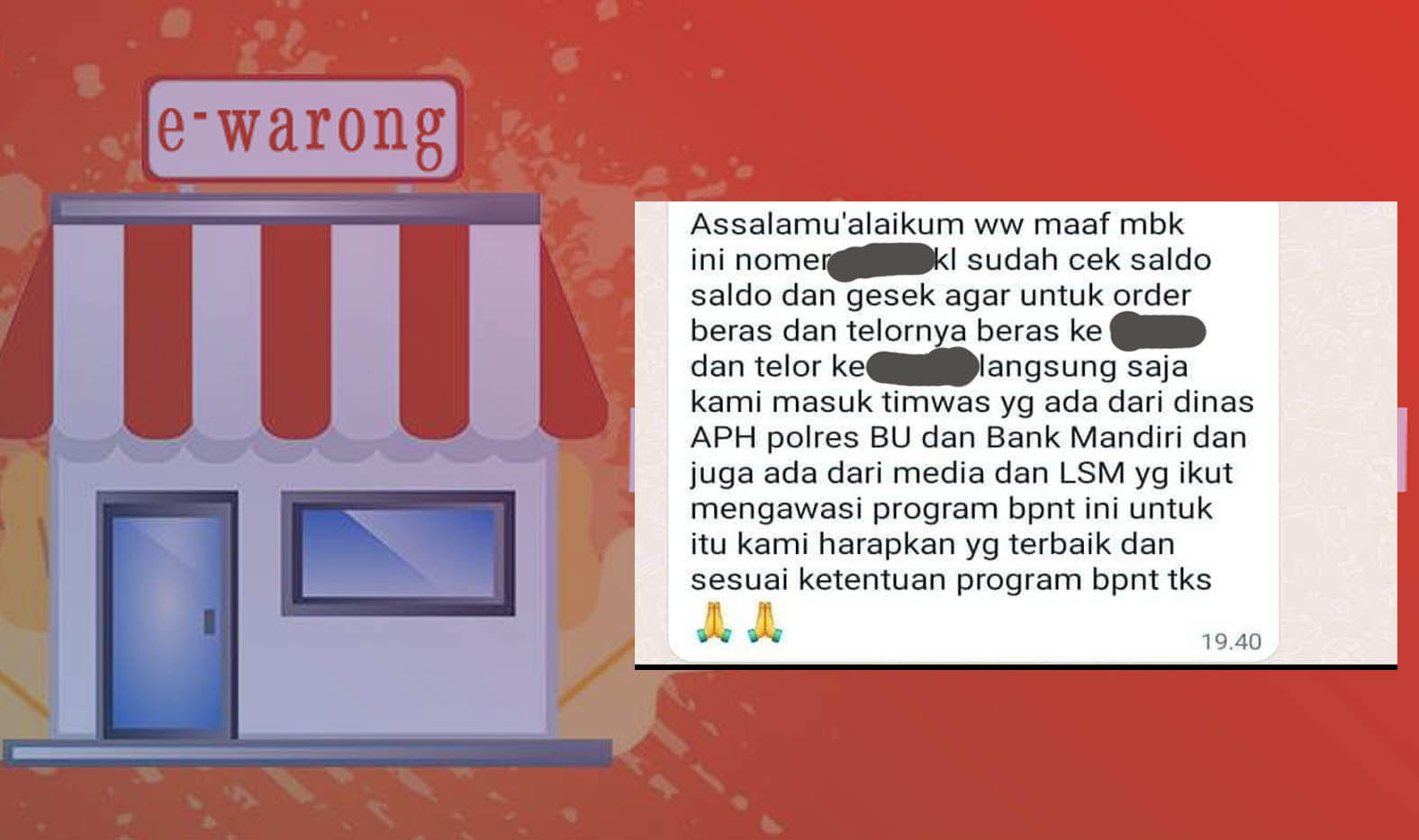 Catut APH, Oknum TKSK Diduga Arahkan Agen E-Warong Belanja ke Distributor Tertentu