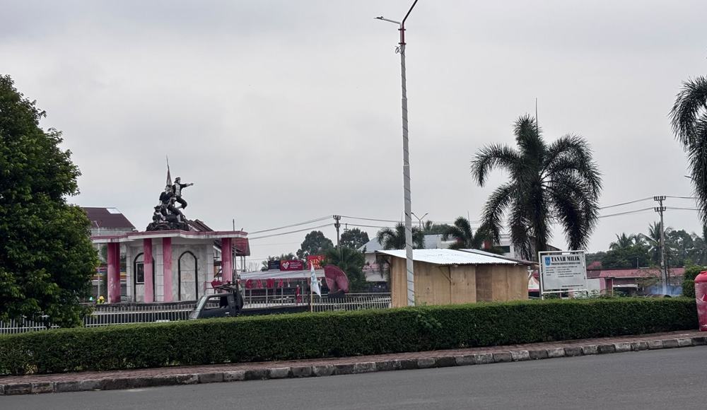 Percantik Wajah Kota, Pemkab Renovasi Bundaran Arga Makmur
