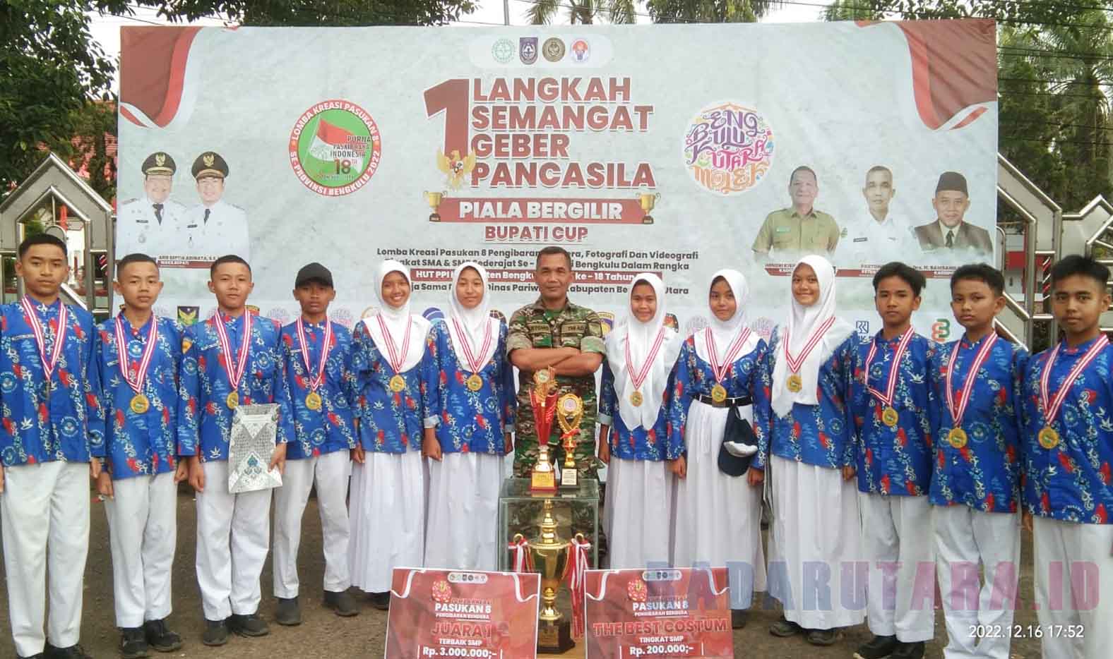 Ini Pemenang Lomba Kreasi Pasukan 8 Paskibra se-Provinsi Bengkulu