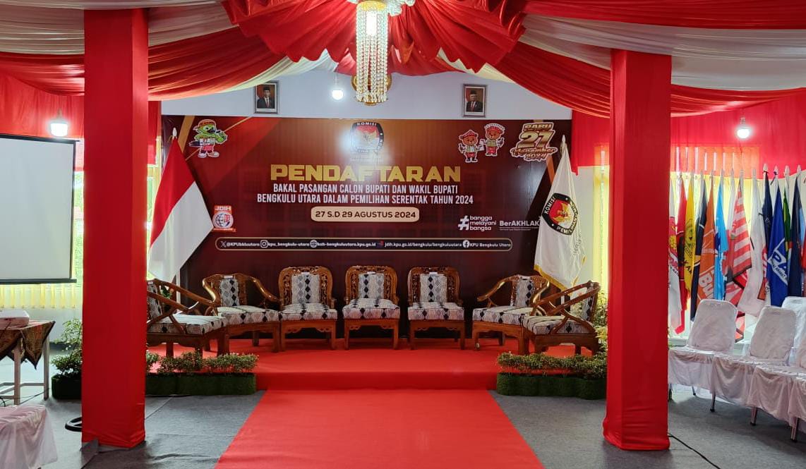 Hari Ini KPU Bengkulu Utara Mulai Terima Pendaftaran Paslon Pilkada 2024