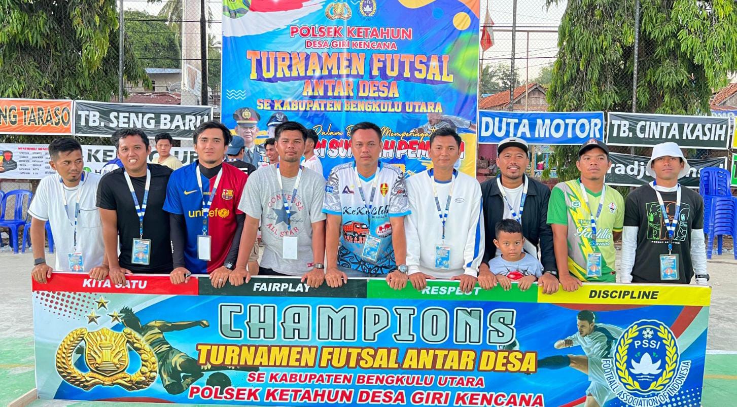 Kapolsek Cup 2024 Futsal Antar Desa se Bengkulu Utara Sukses, 4 Tim Raih Juara