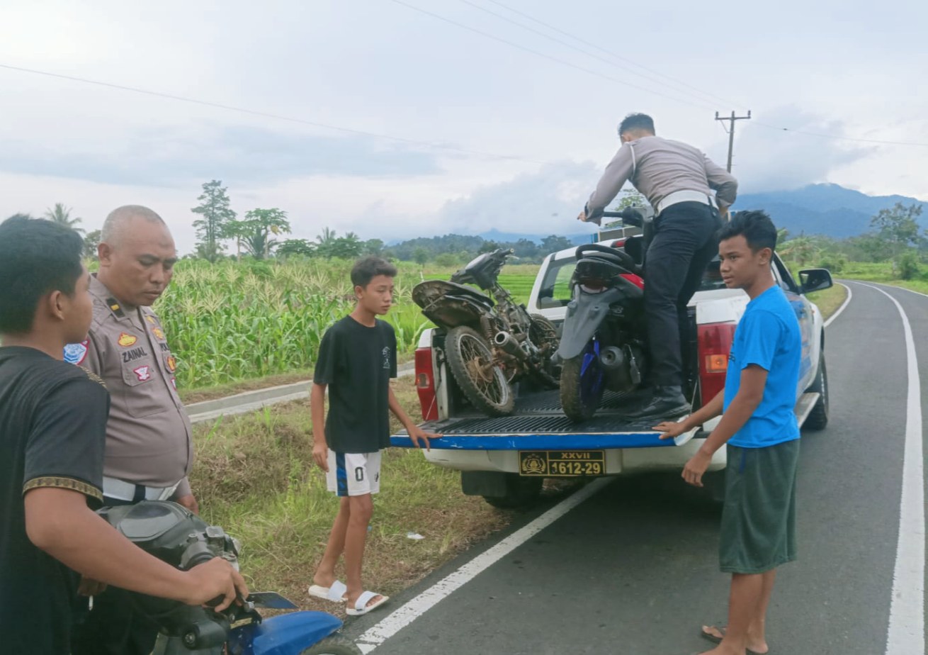 Sering Dijadikan Lokasi Balap Liar, Polres Bengkulu Utara Razia di Persawahan Kemumu