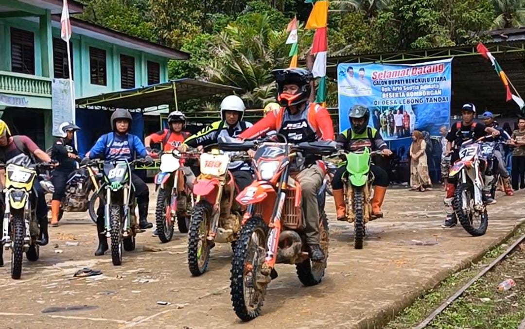 Gunakan Motor Trail, ASA Tinjau Daerah Terisolir Bengkulu Utara di Desa Lebong Tandai 