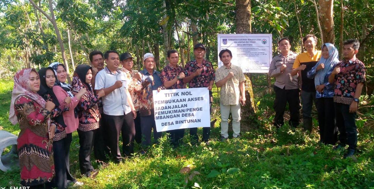 Geber Pembangunan Tahun 2023, Pemdes Bintunan Sukses Lakukan Titik Nol