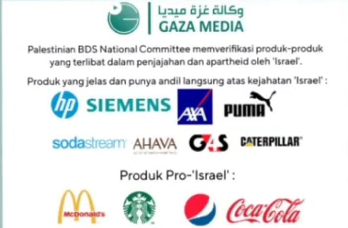 Media Gaza Sebut Daftar Produk yang Pendukung Israel, Tenyata Banyak Brand Terkenal
