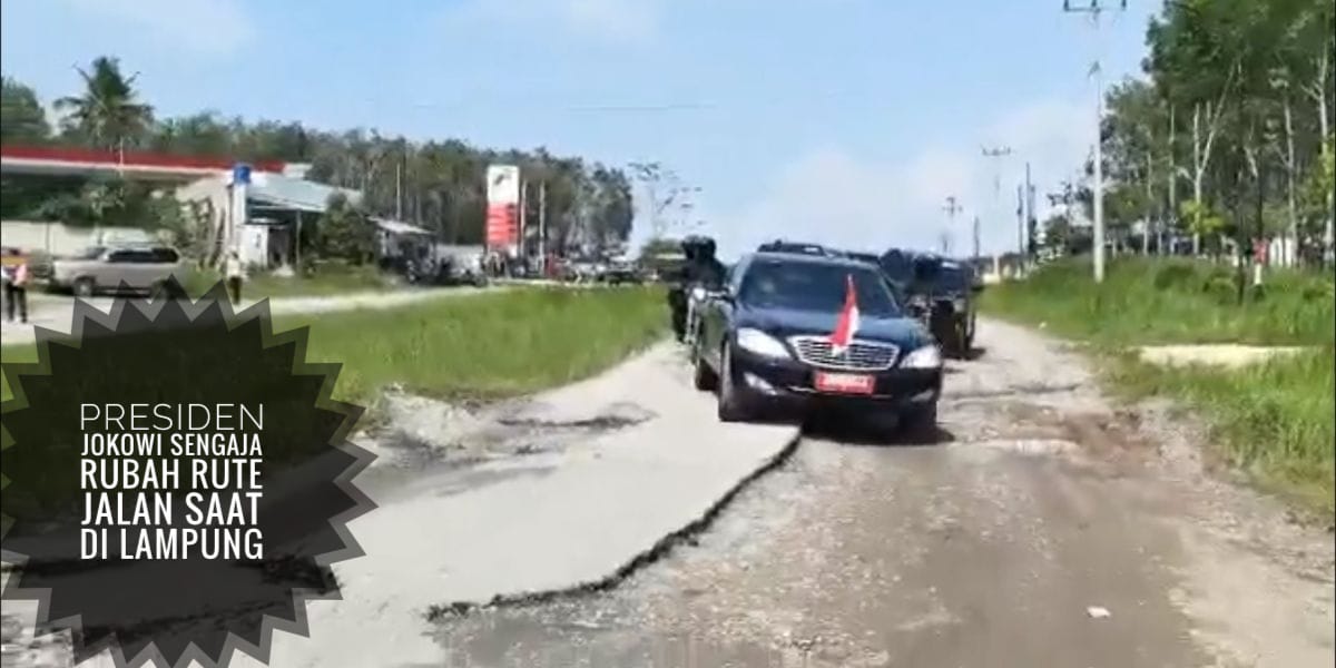 Kunjungi Lampung, Presiden Jokowi Ganti Rute, Jalan Roro Jongrang Urung Dilewati