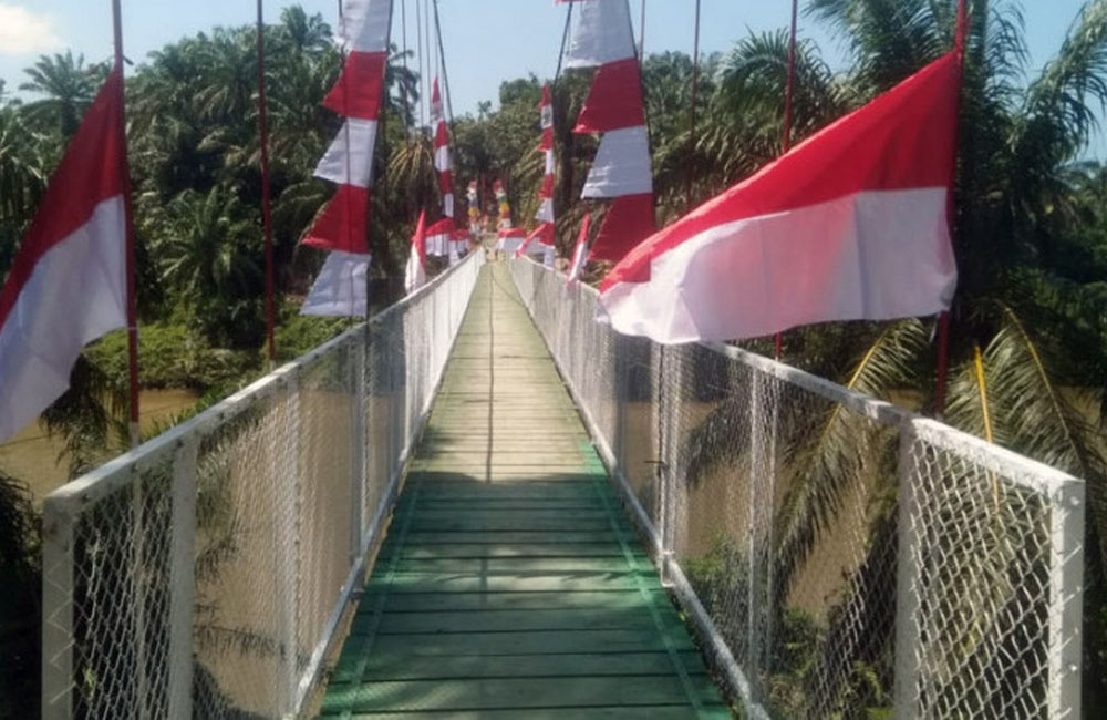 Minta Dukungan TNI, Jembatan Gantung Desa Jabi Diusulkan Program Perintis Garuda