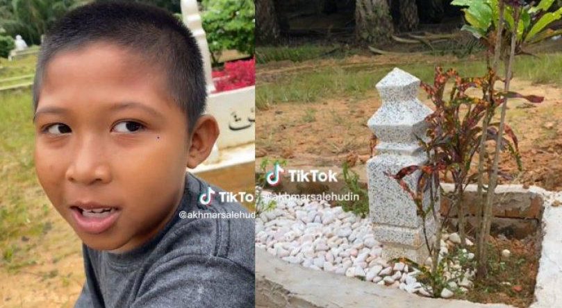 Viral Bocah 11 Tahun Kumpulkan Batu Bata Untuk Membentengi Makam Ayahnya dari Banjir