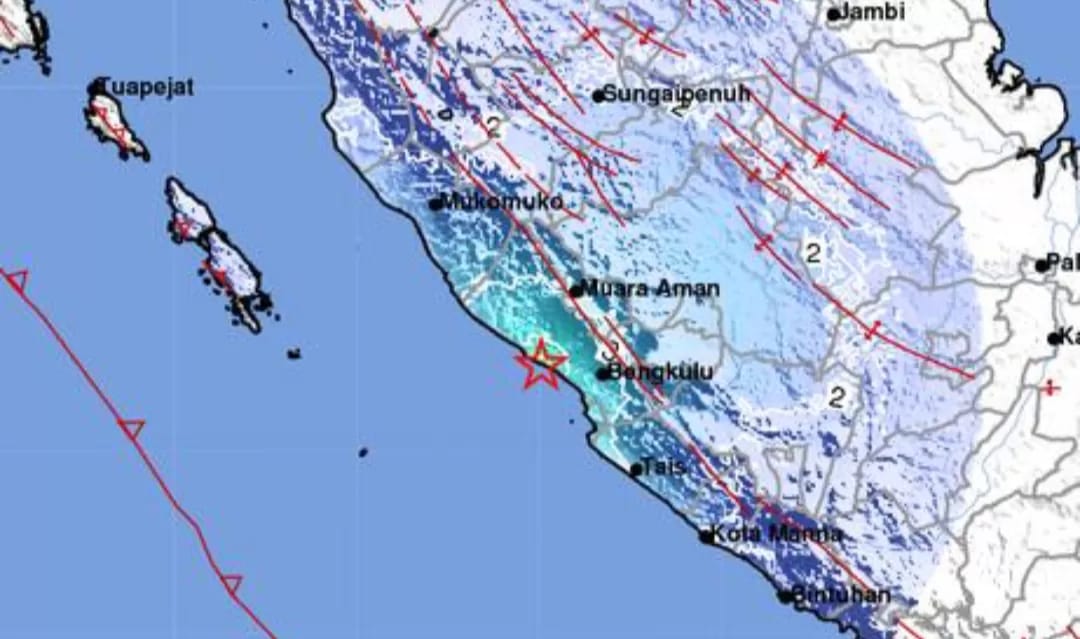 Waspadai Pergerakan Lempeng Tektonik di Laut Lais, Bengkulu Utara