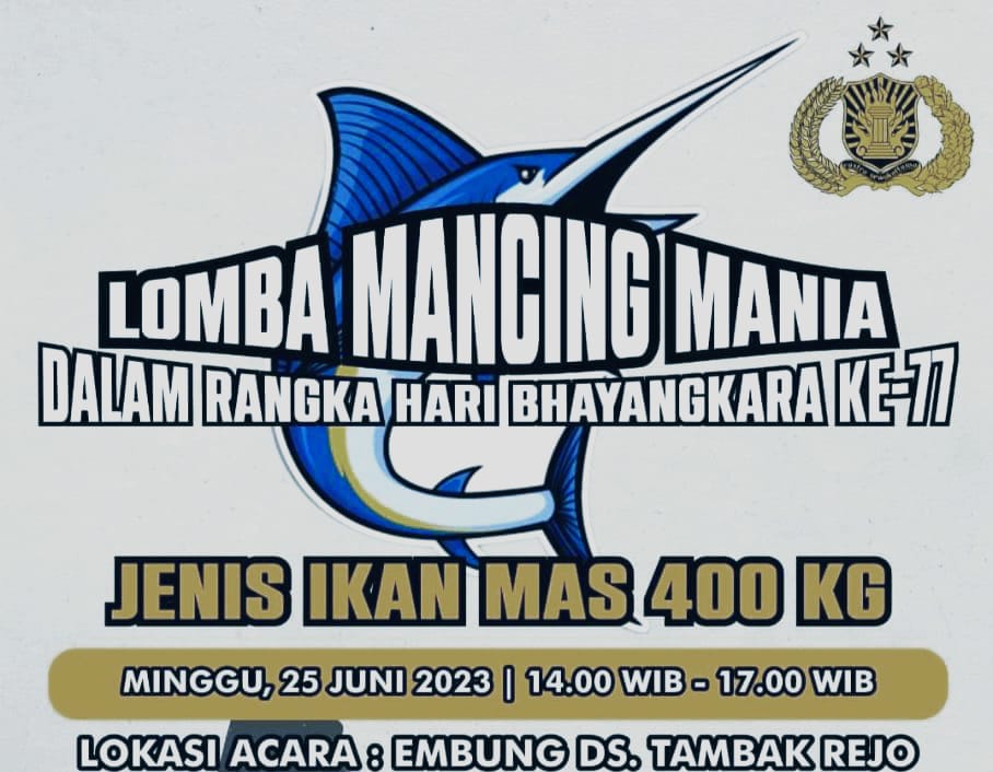 Jangan Ketinggalan, Besok Ratusan Pemancing Ramaikan HUT Bhayangkara ke-77 di Padang Jaya 