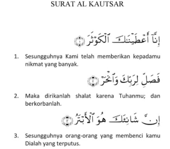 Khasiat Dahsyat Membaca Surat Al-Kautsar, Bisa Diamalkan Saat Hujan Turun, Doa yang Tidak Akan Ditolak Allah