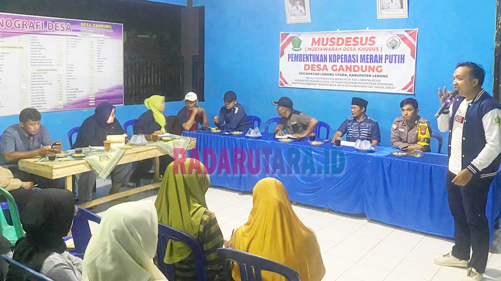 Bentuk Koperasi Merah Putih, Desa Gandung Wujudkan Kemandirian Ekonomi Warga