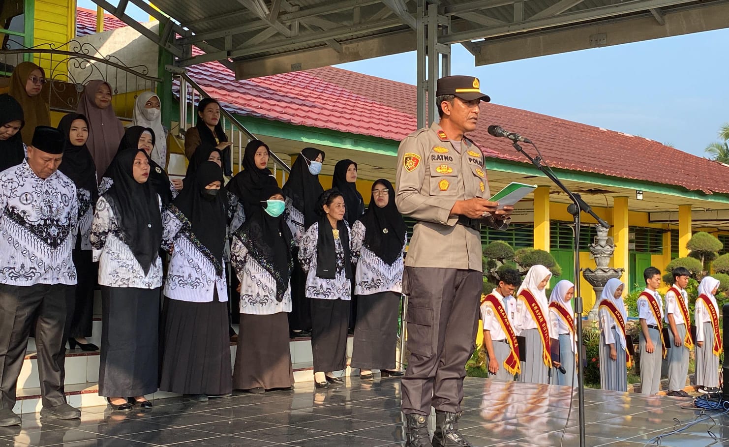 Jadi Irup di Sekolah, Kapolsek Padang Jaya Pesankan Ini dengan Pelajar 