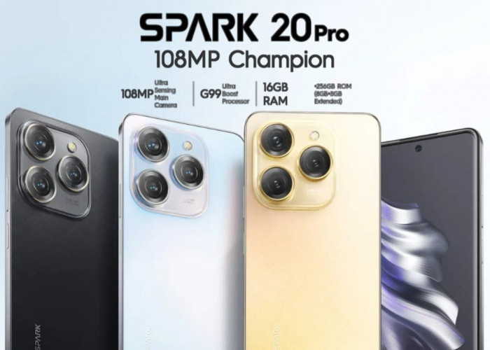 Tecno Spark 20 Pro, Sipaling Sabi Spek Gila-gilaan RAM 12GB Hanya Rp2 jutaan