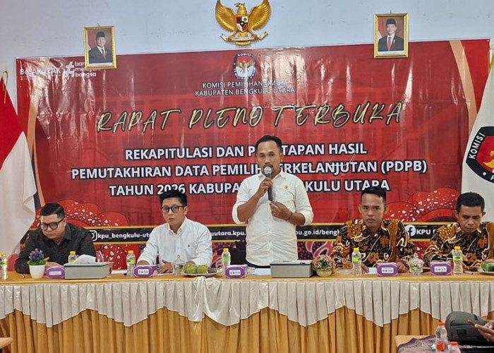 KPU Bengkulu Utara Umumkan Jumlah Pemilih Turun 579 Orang