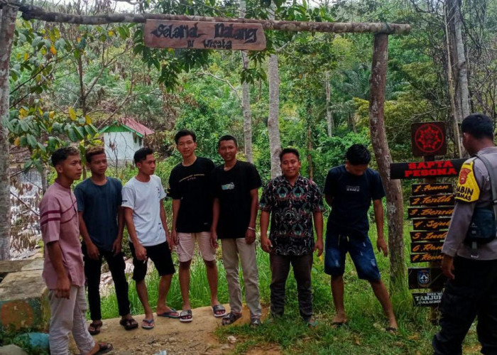 Wisata Air Terjun Palubok Tinggi Desa Tanjung Sari Mulai Ramai, ini Pesan Polisi ke Pengunjung