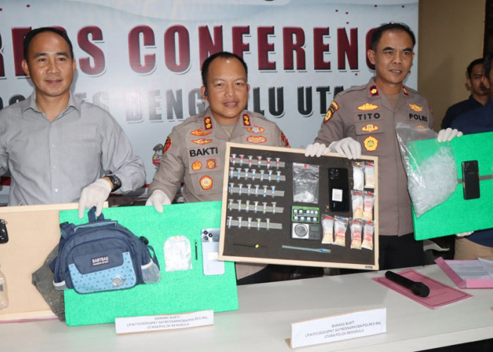 Ringkus 4 Tsk, Polres Bengkulu Utara Amankan 17 Gram Sabu Dari 4 TKP
