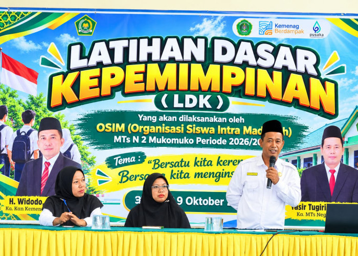 MTsN 2 Mukomuko Perkuat Karakter Kepemimpinan Pengurus OSIM