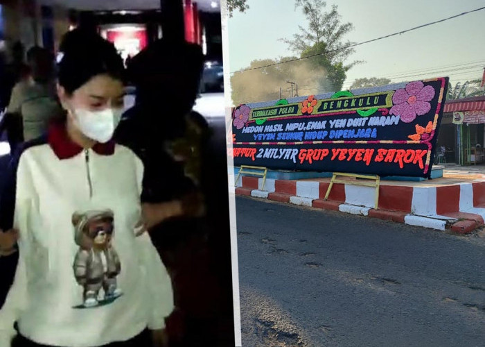 Dijemput Paksa, Hingga Ditetapkan Jadi Tsk, Korban Kirimkan Papan Bunga untuk Yeyen