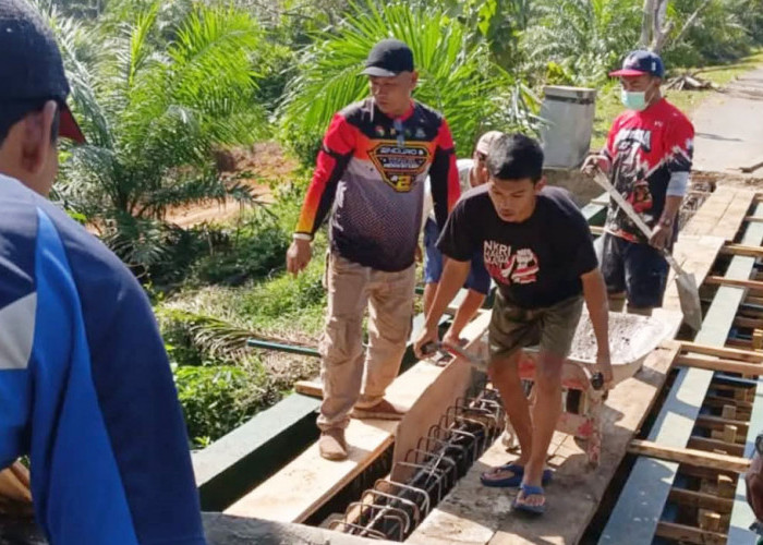 Struktur Utama Terbentuk, Pengecoran Jembatan Garuda di Ipuh Tuntas