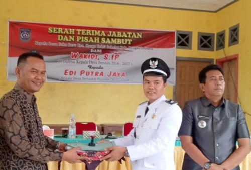 Sertijab, Edi Putra Jaya Komitmen Lanjutkan Program Pembangunan di Desa Suka Baru