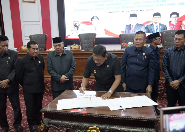 Fraksi Golkar Menolak, 7 Fraksi DPRD Provinsi Bengkulu Menerima
