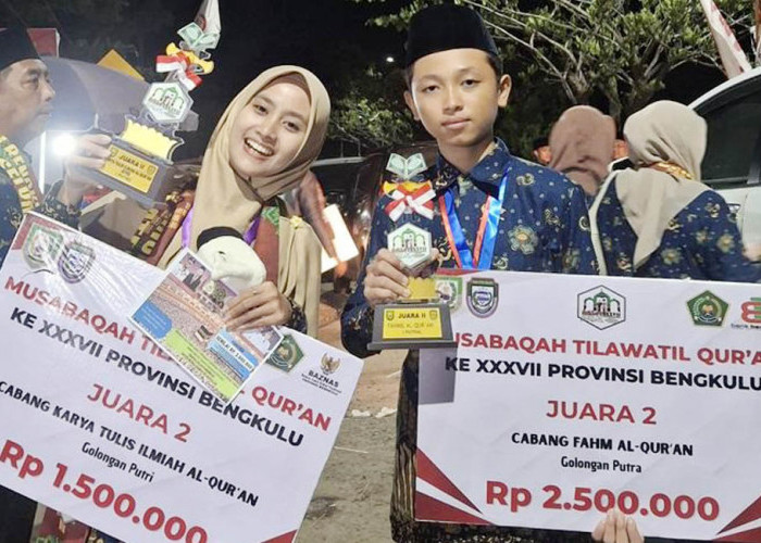 Prestasi Gemilang! Dua Santri Al-Um Asal Ulok Kupai Sabet Juara II MTQ Provinsi Bengkulu