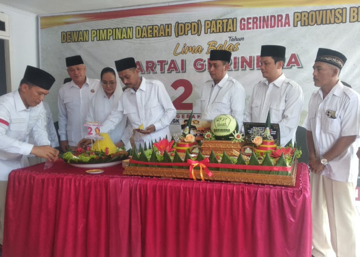 HUT ke-15, Gerindra Bengkulu Targetkan Menang, Prabowo Presiden