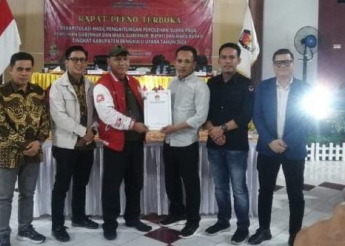 Hasil Rekapitulasi Pleno Tingkat Kabupaten, Arie-Sumarno Raih 94,45 Persen Suara di Pilkada Bengkulu Utara