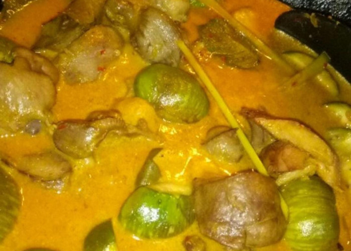 Gulai Santan Terong Hijau dengan Potongan Ikan Asin, Bisa Nambah Nafsu Makan