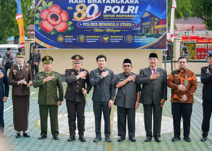 Kokohkan Kemitraan Antar Lembaga, Ketua DPRD Hadiri HUT Bhayangkara Bersama Polres Bengkulu Utara