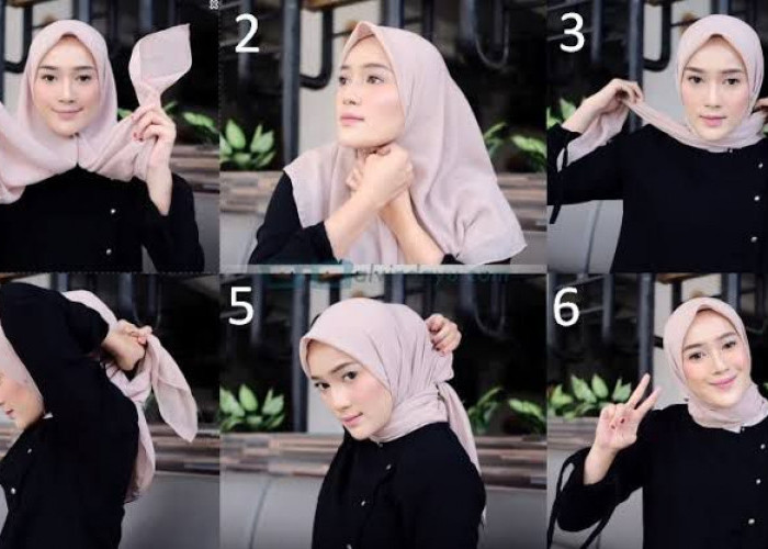 5 Tutorial Hijab Segi Empat yang Mudah untuk Ditiru