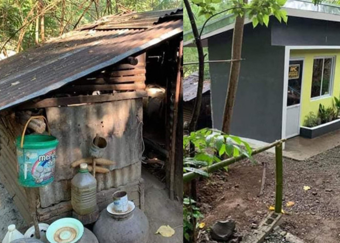 Komunitas Motor Patungan Perbaiki Rumah Kakek, Sebelumnya Gubuk Reyot Kini Direnovasi Jadi Bersih & Layak Huni