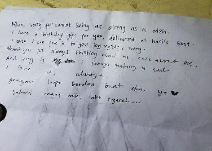 Begini Bunyi Surat Wasiat Mahasiswi Unnes yang Tewas di Mall Paragon, Isinya Bikin Nyesek