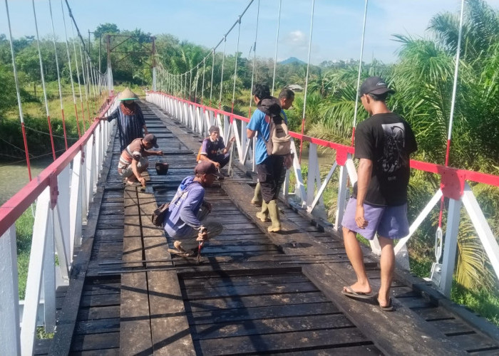 Jembatan Perintis Garuda Desa Sukarami Rampung, Dandim 0407/KB Pesankan Ini