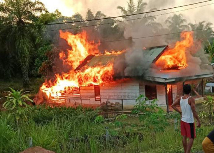 Jelang Magrib, Rumah Warga Bengkulu Utara Ludes Terbakar