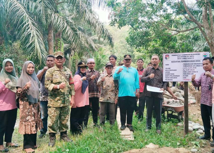 Pembangunan Fisik Dimulai, Pemdes Lubuk Sanai III Fokus Benahi Infrastruktur Desa