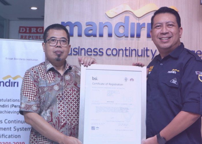 Raih ISO 22301, Operasional Bisnis Bank Mandiri Berstandar Internasional