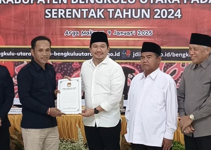 KPU Resmi Tetapkan Paslon Arie-Sumarno sebagai Bupati dan Wabup Terpilih Bengkulu Utara 