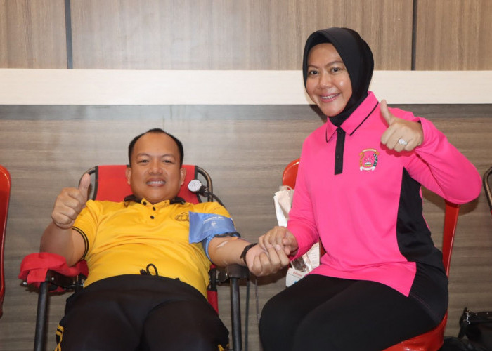 Sambut HUT Bhayangkara ke-80, Polres Bengkulu Utara Gelar Donor Darah Massal