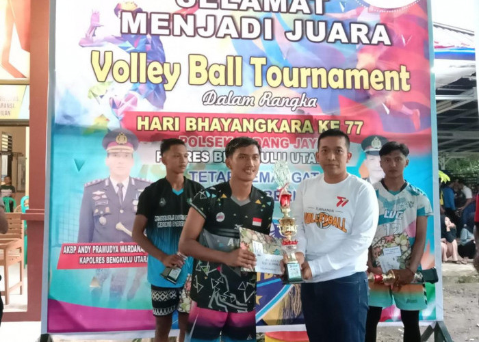 Polsek Padang Jaya Sukses Gelar Turnamen Voly Hari Bhayangkara ke-77 