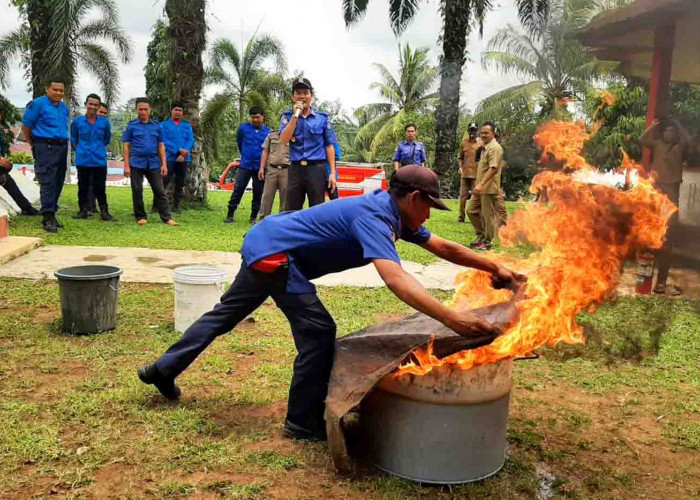 Petugas Damkar Padamkan Api di Giri Mulya