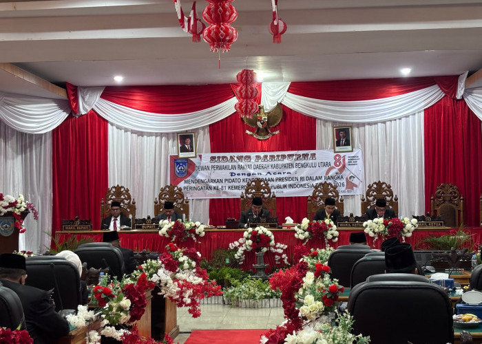 Bersama Forkopimda, Bupati Simak Pidato Kenegaraan Presiden Prabowo Secara Daring