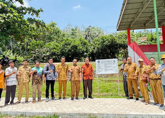 Pemdes Bumi Harjo MDST Bangunan Joging Track dari Pokir Anggota DPRD