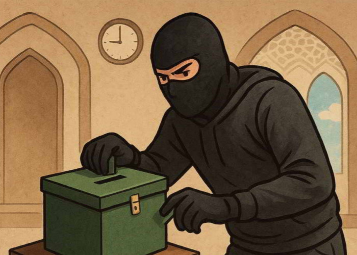 Lagi, Kotak Amal Masjid Nurul Huda Dibobol, Pelaku Diduga Bawa Kabur Receiver CCTV