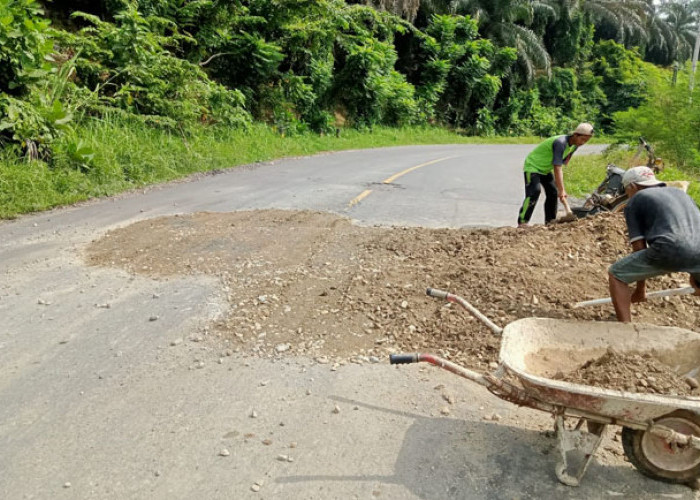 Sering Timbulkan Kecelakaan, Ocbama Group Tambal Jalan Berlubang