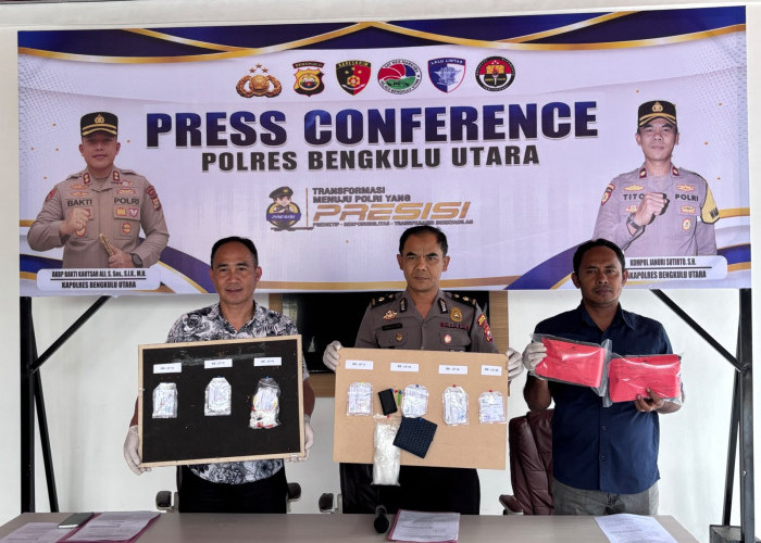 Polres Bengkulu Utara Bongkar Jaringan Narkoba Sistem 'Peta', Empat Bandar Pesisir Ditangkap
