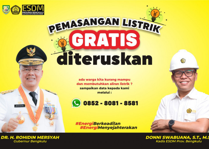 Gubernur Bengkulu Kembali Luncurkan Program Pemasangan Jaringan Listrik Gratis