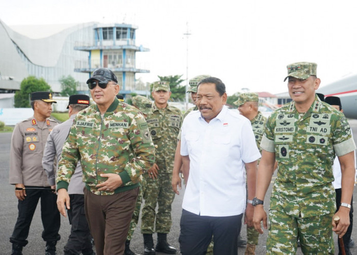 Dampingi Menhan RI, Wagub Mi'an Nyatakan Dukungan Bangun Lahan Batalyon dan Lanud