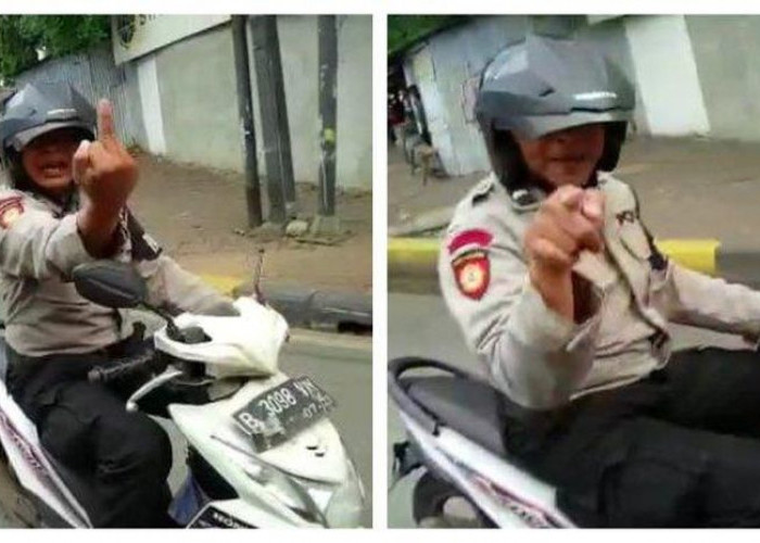 Oknum Polisi ini, Acungkan Jari Tengah ke Ambulan